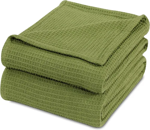 Miniatura 10 de Lujoso tejido de punto gofre de algodón peinado súper suave, acogedor, cálido, transpirable, ligero, elegante, para todas las estaciones, tamaño Gris