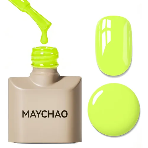 Miniatura 115 de MAYCHAO Esmalte de uñas de gel rosa intenso de 0.5 onzas líquidas, 1 unidad de esmalte de gel rosa brillante, esmalte de uñas que se absorbe con luz