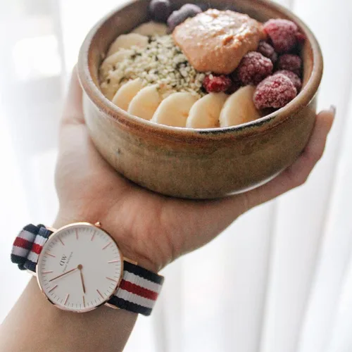 Miniatura 9 de Daniel Wellington Reloj clásico de tela plateada (poliéster)