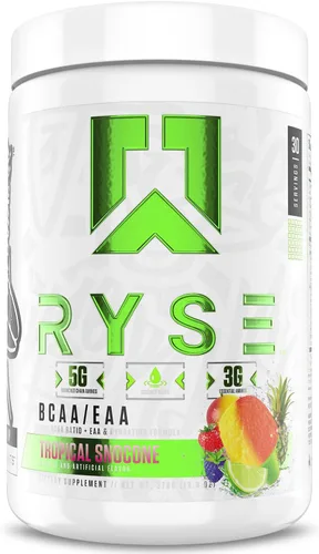 Miniatura 7 de RYSE BCAA - Polvo EAA de fresa y piña, 0.18 onzas de aminoácidos de cadena ramificada, 0.11 onzas de aminoácidos esenciales, electrolitos sin azúcar