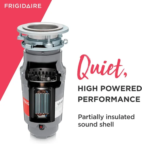 Miniatura 3 de Frigidaire 1/2 HP Eliminación de basura con cable directo para fregaderos de cocina FF05DISPD1, Gris
