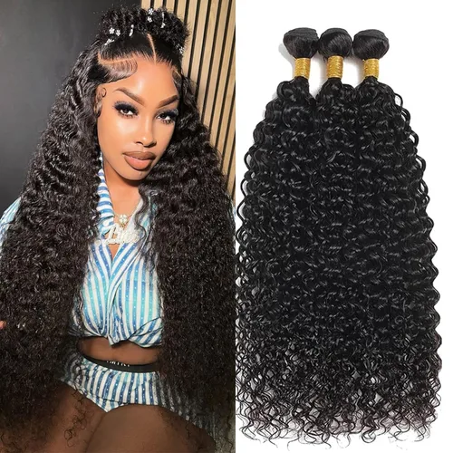 Miniatura 16 de 12A Brazilian Deep Wave Human Hair Bundles 14 16 18Inch 100% Unprocessed Brazilian Virgin Human Hair Weave 3Bundles Deep Wave Curly Hair Extensions