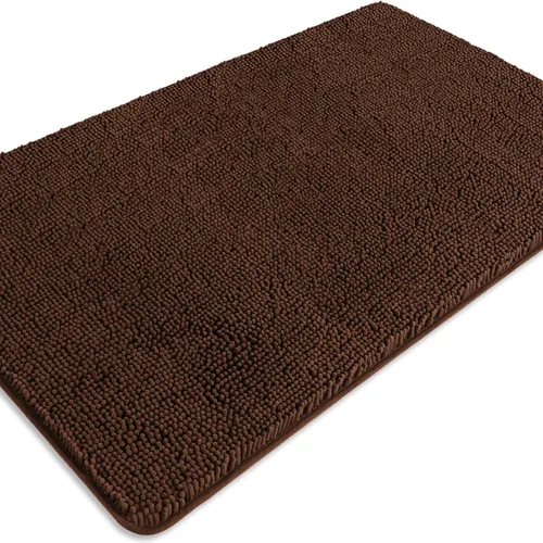 Miniatura 284 de Alfombra de baño pequeña de 12 x 18 pulgadas, lavable y absorbente, antideslizante, alfombra de baño de felpilla gruesa y suave para baño, ducha