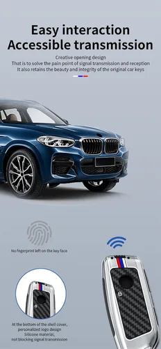 Miniatura 3 de Funda para llavero de aleación de zinc pesada, funda para llave, llavero compatible con BMW 2023 2024 2025 X1 X5 x6 x7 i7 Xi 3 series 7 Series