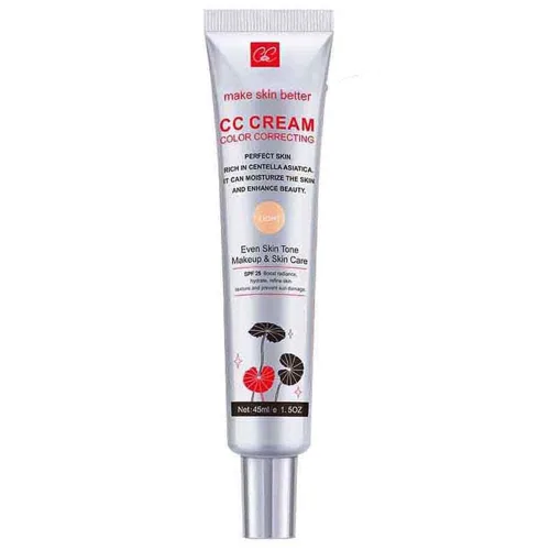 Crema CC de Corrección de Color con SPF 25, Base Ligera de Cobertura, Suero Hidratante, Maquillaje para Tono de Piel Parejo y Cuidado de la Piel,