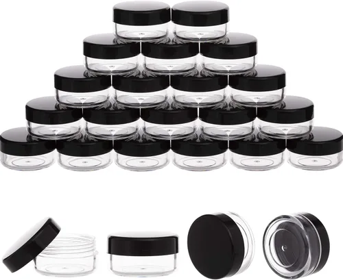 Miniatura 11 de Contenedor de muestra de 10 gramos con tapas, 10 paquetes de tarros de muestra, pequeño contenedor de viaje cosmético para maquillaje, loción