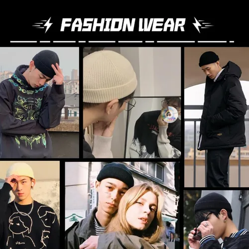 Miniatura 5 de Gorro de pescador para hombre, gorro de arrastrero de punto corto para hombres y mujeres