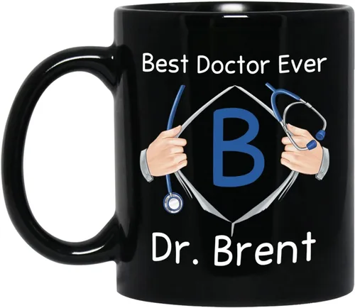 Miniatura 13 de Taza de café negra personalizada, regalo para agradecimiento al médico, divertida taza de café con texto en inglés "This Is A Doctor's Doctor's 11