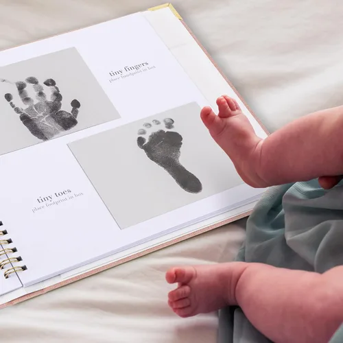Miniatura 23 de Libro de recuerdos de bebé para niños y niñas – Libro atemporal para bebés de 5 años – Libro de recortes de diario neutro o álbum de fotos