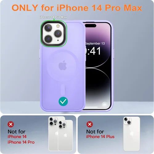 Miniatura 33 de Fuerte magnético para iPhone 11, compatible con Magsafe, [resistente a caídas de 13 pies] Funda trasera translúcida mate con sensación de piel