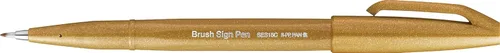 Miniatura 16 de Bolígrafo Pentel Fude Touch, negro, tipo pincel con punta de fieltro (SES15C-A)
