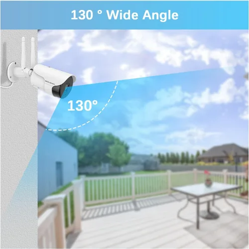 Miniatura 4 de WEILAILIFE 【Audio bidireccional y antena dual mejorada】 Sistema de cámara de seguridad inalámbrica para exteriores con visión nocturna de 27.4