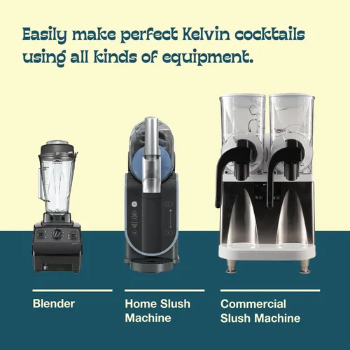Miniatura 7 de Kelvin Slush Co. - Mezcla de café orgánico congelado para cócteles y granizados - galardonada máquina de granizado y mezcla de licuadora - Cartones