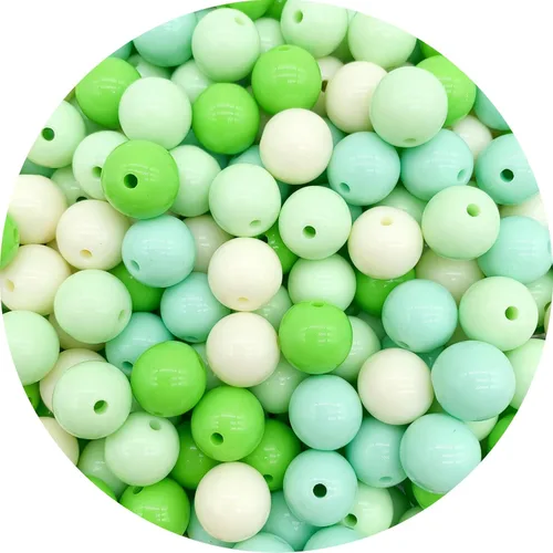 Miniatura 41 de BONNY BOXX 2000 piezas 4 mm cuentas redondas de acrílico de zafiro suave, bolas de plástico de chicle de burbujas, cuentas gruesas de bolas