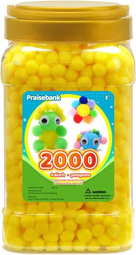 Miniatura 31 de Praisebank 300 pompones de 1 pulgada para artes y manualidades, manualidades en tarro