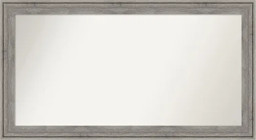 Miniatura 59 de Amanti Art Espejo de pared personalizado no biselado (24.5 x 24.5 pulgadas), marco gris marrón alta, varios tamaños personalizados, espejo de baño