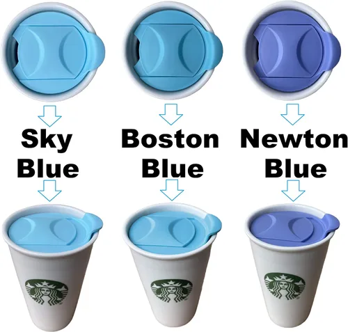 Miniatura 4 de MIE Tapa de repuesto para taza de café y taza de té – Compatible con taza de viaje de cerámica Starbucks de 10 oz / 12 oz / 16 oz, tapa deslizante