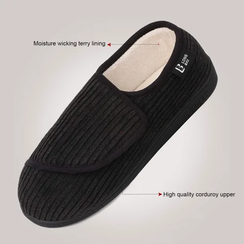 Miniatura 4 de LongBay Womens Furry Memory Foam Diabetic Slippers Comfy Cozy Arthritis Edema House Shoes