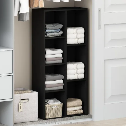 Miniatura 27 de Furinno Reed - Organizadores y almacenamiento de armario, organizador de armario de 5 niveles, estante abierto, para armario, dormitorio, sala