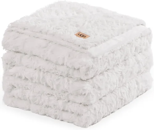 Miniatura 19 de UGG Adalee - Manta de piel sintética tamaño individual, cálida y acogedora, manta extra grande para sofá, ropa de cama lavable para cama individual