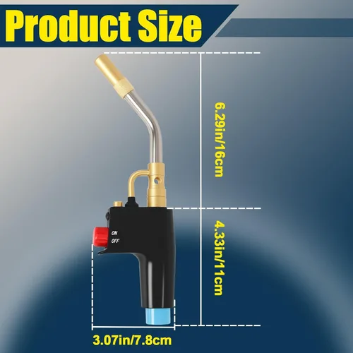 Miniatura 7 de Cabezal de antorcha de arranque por gatillo, cabezal de antorcha de llama de alta intensidad TS4000, kit de antorcha de gas MAPP/propano con gatillo