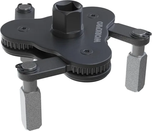 WORKPRO Llave Universal de Filtro de Aceite Ajustable, Herramienta de Eliminación de Filtro de Aceite Magnética, Juego de Cambio de Filtro de