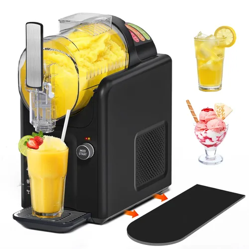 Máquina de granizado 5 en 1 para el hogar, no necesita hielo, máquina de bebidas congeladas con alfombrilla antideslizante, máquina de granizado de
