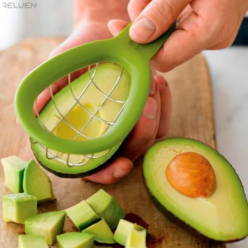 Miniatura 7 de Herramienta para cortar aguacate – Cuber de aguacate de 3.2 x 6.3 pulgadas con mango ergonómico, fácil de usar y limpiar, plástico de grado
