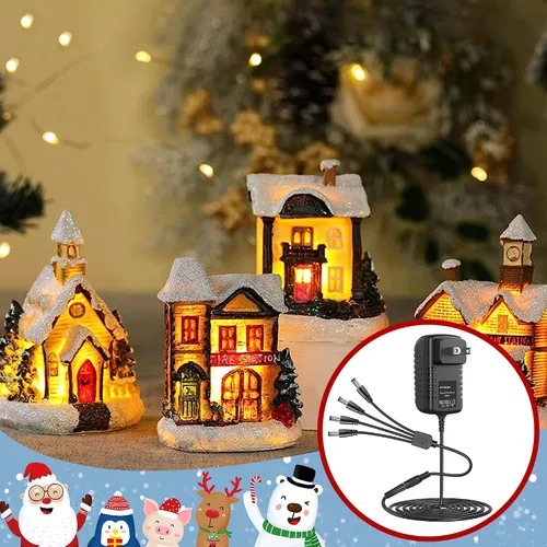 Miniatura 5 de Adaptador de CA compatible con Lemax # 74707 4.5 voltios Spooky Town Accesorio Cable de alimentación de conmutación Longitud del cable de 3 pies