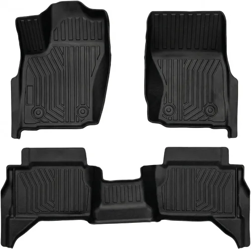Miniatura 15 de YQ Alfombrillas para Toyota Tundra CrewMax Cab 2022-2026, TPE para todo tipo de clima, juego completo de 2 filas delanteras y traseras para Tundra