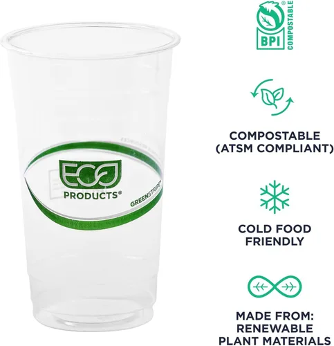Miniatura 4 de Eco-Products, Inc GreenStripe - Vasos para bebidas frías, Transparente, 1000