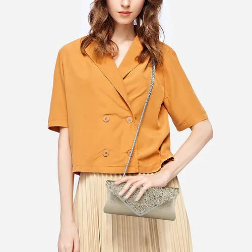 Miniatura 3 de Bolsa de noche para mujer, bolso de mano para fiesta, bolso de hombro para boda