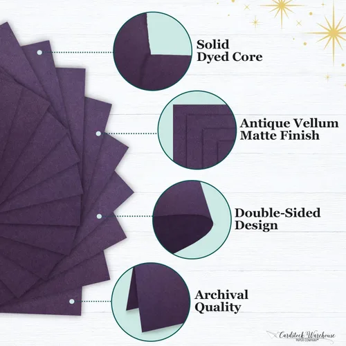 Miniatura 4 de Cardstock Warehouse Colorplan Amatista púrpura – 8.5 x 11 pulgadas – 100 libras / 9.52 oz/m² de papel de cartulina mate premium – 25 hojas