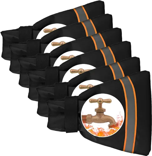 Miniatura 12 de Fundas para llave de agua exteriores para invierno, aislamiento térmico, 9.8 x 6.3 pulgadas, impermeables, protección contra el hielo, cubierta Verde