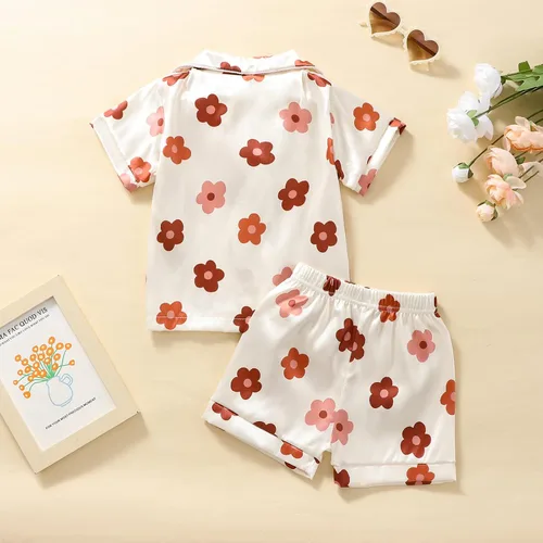 Miniatura 91 de Conjunto de pijama de manga larga con botones para niña pequeña, conjunto de ropa de dormir