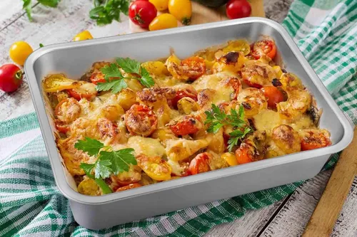 Miniatura 3 de TeamFar Sartén rectangular para tartas y brownies, de acero inoxidable, para lasaña, 8 x 10 x 3 pulgadas, libre de óxido y no tóxico, fácil