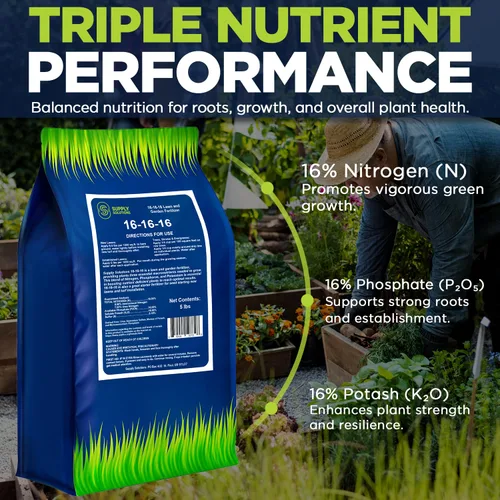 Miniatura 3 de Supply Solutions 16-16-16 Fertilizante granular multiusos completo para césped y jardín, el alimento vegetal definitivo para vegetación exuberante
