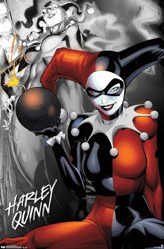 Miniatura 9 de Trends International DC Comics - Póster de pared de Harley Quinn, la bomba, 14.725 x 22.375 pulgadas, versión enmarcada de madera de granero