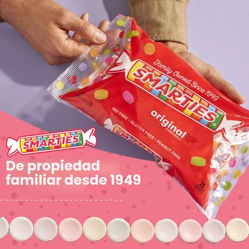 Miniatura 3 de Smarties Candy Bulk Rolls sabor original, sin gluten y vegano, dulzura clásica de una empresa familiar desde 1949, sin maní y sin lácteos, caramelo