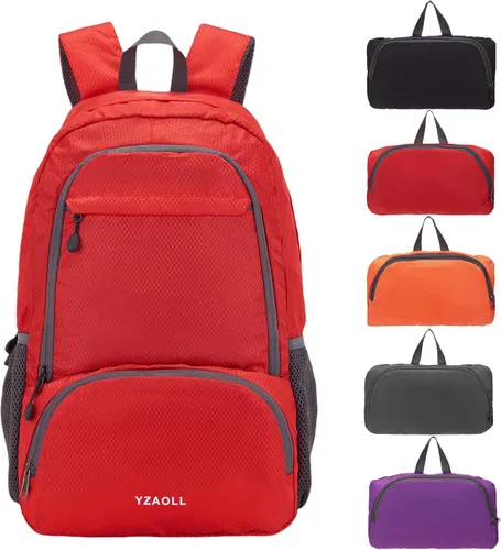 YZAOLL Mochila de senderismo de 30 L, mochila ligera para el día, mochila plegable para mujeres y hombres, viajes, camping, vacaciones, color