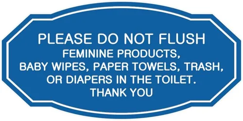 Miniatura 65 de Signs ByLITA Letrero de etiqueta victoriana Please Do Not Flush (Lt Gray), pequeño, 1 paquete Gris claro