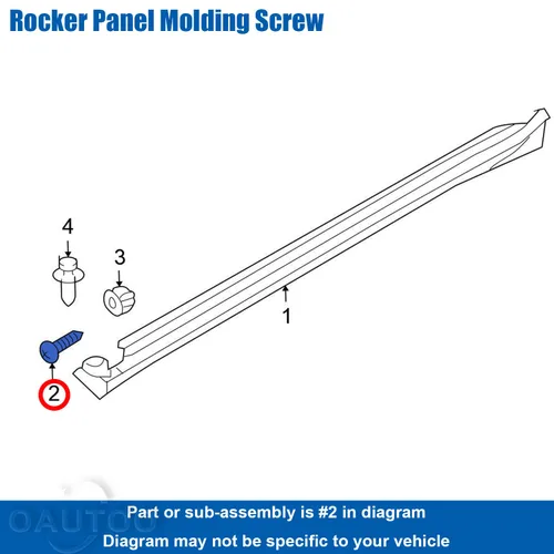 Miniatura 5 de 20pcs M4.8-0.063x0.591 in Cubierta de parachoques Fender Liner & Rocker Panel Moldeo Tornillo de Tapping para Nissan & Infiniti 01451-00841