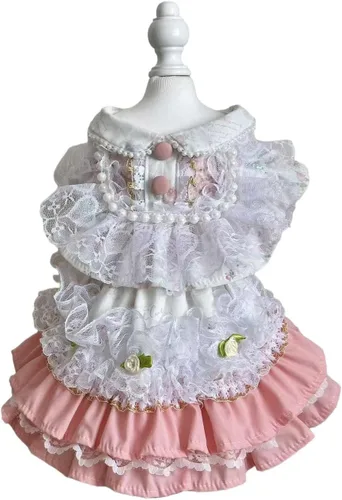 Miniatura 8 de Moda Vestido de Princesa de Chifón para Perro Dulce Cachorro para Perro EXTRAL Pequeño y Perro Pequeño Rosa M
