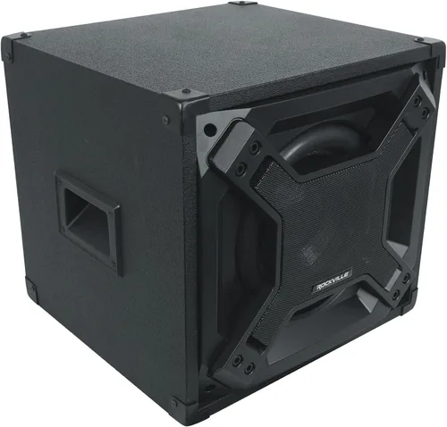 Miniatura 2 de Rockville BASS Blaster 10 - Subwoofer de cine en casa de 10 pulgadas con alimentación de 750 W, iluminación LED, entradas/salidas RCA, cruce