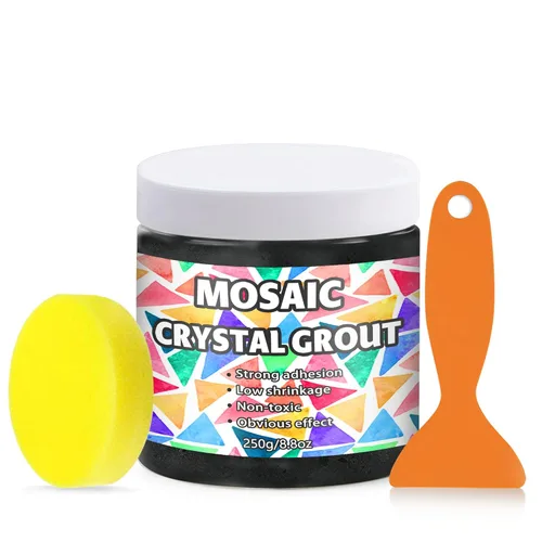 Miniatura 11 de Lechada de cristal de mosaico, herramientas de azulejos de mosaico, accesorios de mosaico, esencial para lechada hecha a mano y perfecto para Dorado