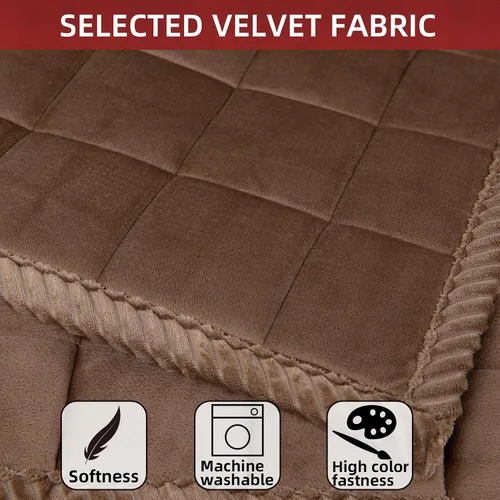 Miniatura 5 de Funda lavable para sofá para perros, cama para mascotas, fundas de sofá para mascotas con textura aterciopelada, fundas antideslizantes para sofá