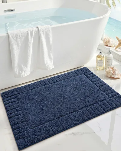 Miniatura 24 de DEXI - Alfombras de baño de 16"x24", alfombras antideslizantes para el suelo del baño, alfombra de baño ultrasuave y absorbente para la ducha, Beige
