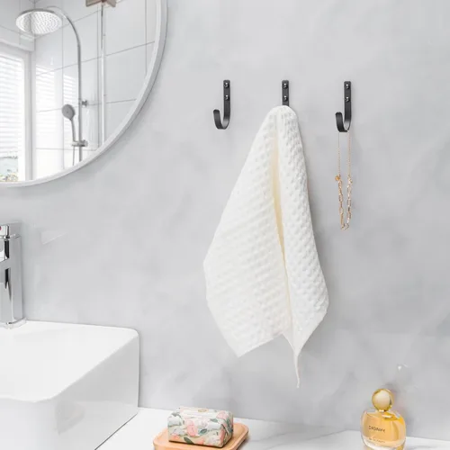Miniatura 7 de Ganchos de Pared para Colgar Toalla/Abrigo - Colgador de Metal de 22 Libras con Tornillo para Montaje en Pared, para Exteriores, Armario, Puerta
