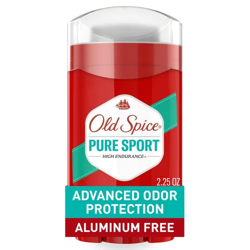 Old Spice Desodorante sin aluminio para hombres, High Endurance, defensa del sudor 24/7 y protección contra olores, frescura 24/7 y aroma duradero,