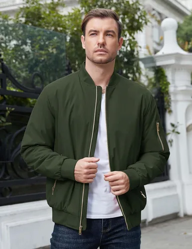Miniatura 2 de CRYSULLY Chaqueta para hombre Otoño Invierno Espesar Cortavientos Chaquetas Bomber Abrigos Acolchados